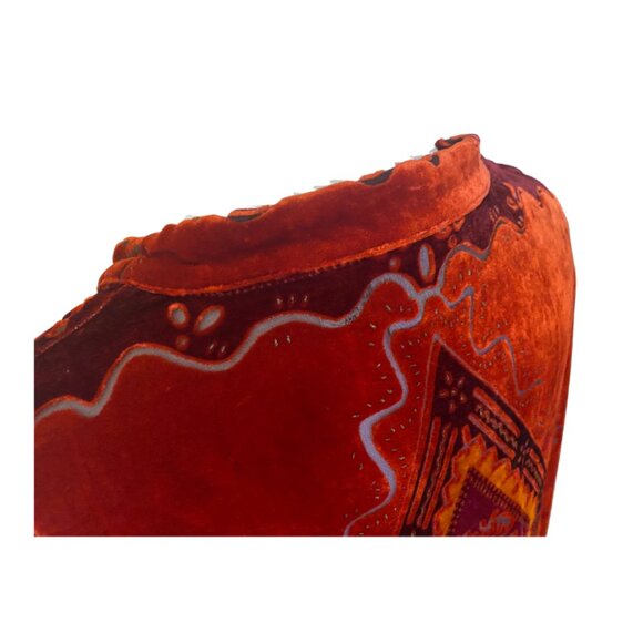 Chico's Red Cut Velvet Jacket - Picture 3 of 5